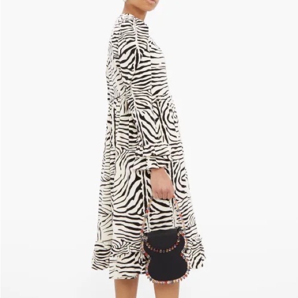 Batsheva Dresses & Skirts - Zebra Print Long Sleeve Midi Dress - Black & White